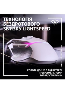 Миша бездротова Logitech G502 X Plus White (910-006171)