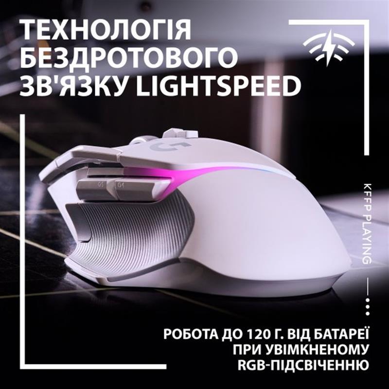 Миша бездротова Logitech G502 X Plus White (910-006171)