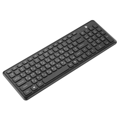 Клавіатура бездротова 2E KS230 Slim WL Ukr Black (2E-KS230WB)