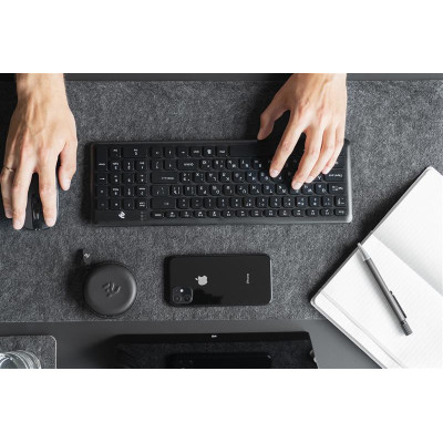 Клавіатура бездротова 2E KS230 Slim WL Ukr Black (2E-KS230WB)