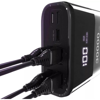 Універсальна мобільна батарея Wozinsky WPB-001BK Bipow 30000mAh Black (WPB-001BK/28829)