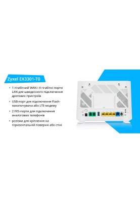 Бездротовий маршрутизатор ZYXEL EX3301-T0