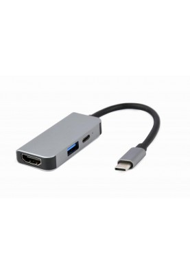 Док-станція Cablexpert USB-C 3-в-1 (A-CM-COMBO3-02) USB/HDMI/PD