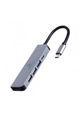 Док-станція Cablexpert USB-C 5-в-1 (A-CM-COMBO5-03) USB/HDMI/PD