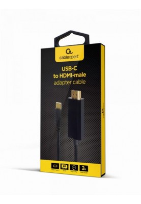 Кабель Cablexpert USB Type-C - HDMI (M/M), 2 м, чорний (A-CM-HDMIM-01)