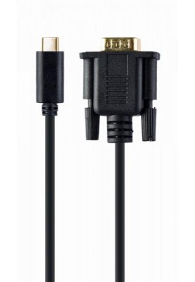 Кабель Cablexpert USB Type-C - VGA (M/M), 2 м, чорний (A-CM-VGAM-01)