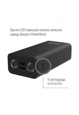 Універсальна мобільна батарея ColorWay Lamp 30000mAh Black (CW-PB300LPB3BK-F)