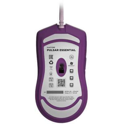 Мишка Hator Pulsar Essential Lilac (HTM-307) USB