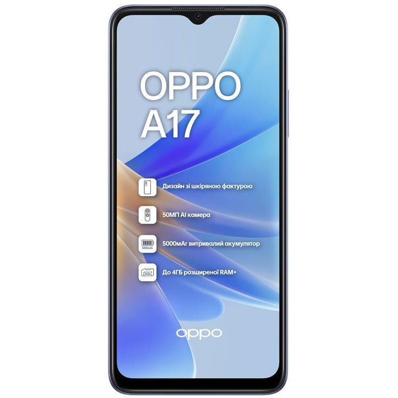 Смартфон Oppo A17 4/64GB Dual Sim Lake Blue