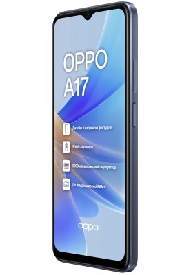 Смартфон Oppo A17 4/64GB Dual Sim Midnight Black