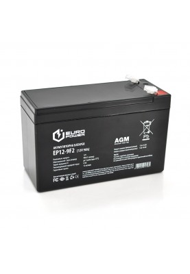 Акумуляторна батарея Europower 12V 9AH (EP12-9F2/01728) AGM