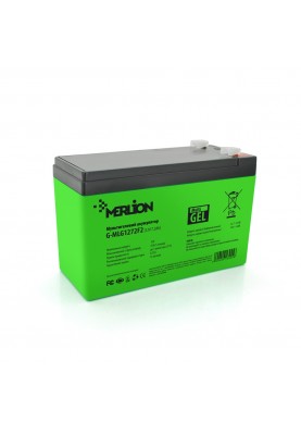 Акумуляторна батарея Merlion 12V 7.2AH Green (G-MLG1272F2/13945) AGM