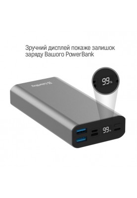 Універсальна мобільна батарея ColorWay 20000mAh Gray (CW-PB200LPH3GR-PDD)