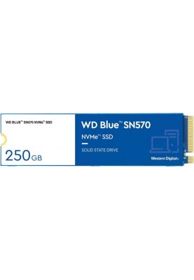 Накопичувач SSD  250GB WD Blue SN570 M.2 2280 PCIe 3.0 x4 3D TLC (WDS250G3B0C)