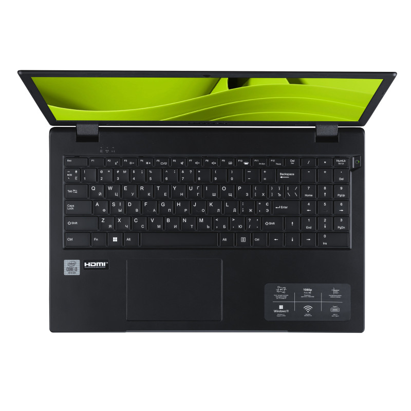 Ноутбук Prologix M15-720 (PN15E02.I3108S2NW.008) FullHD Win11 Black