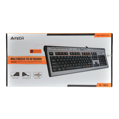 Клавіатура A4Tech KL-7MUU Ukr Silver/Grey