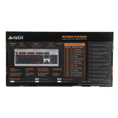 Клавіатура A4Tech KL-7MUU Ukr Silver/Grey