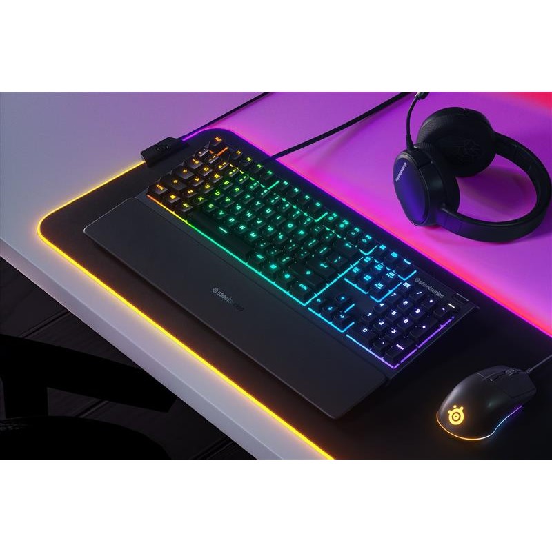 Клавiатура SteelSeries Apex 3 (64805) Black USB