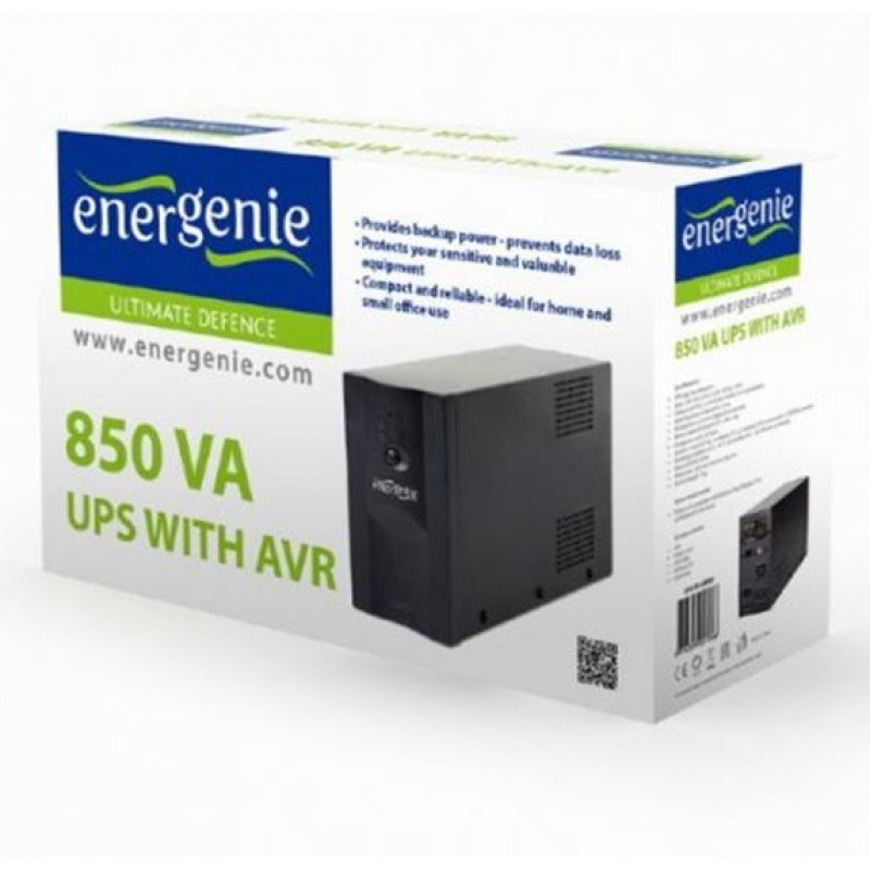 Джерело безперебійного живлення EnerGenie UPS-PC-850AP 850VA, Line Int., AVR, 2xIEC