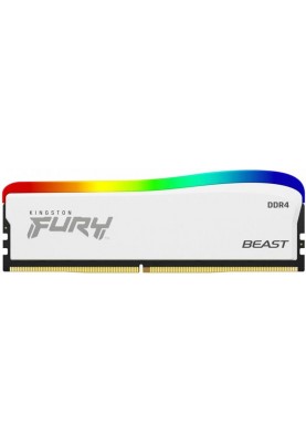 Модуль пам`ятi DDR4 16GB/3600 Kingston Fury Beast White RGB SE (KF436C18BWA/16)