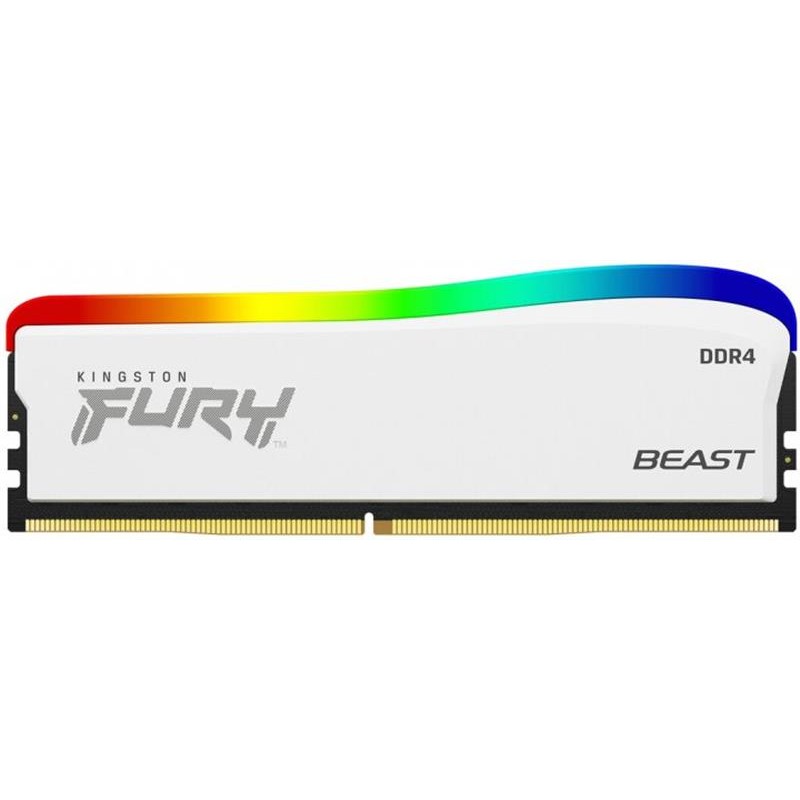 Модуль пам`ятi DDR4 16GB/3600 Kingston Fury Beast White RGB SE (KF436C18BWA/16)