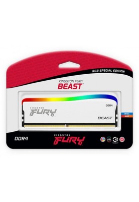 Модуль пам`ятi DDR4 16GB/3200 Kingston Fury Beast White RGB SE (KF432C16BWA/16)