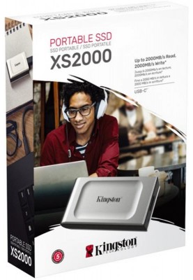 Накопичувач зовнішній SSD Portable USB 4.0ТB Kingston XS2000 Silver (SXS2000/4000G)