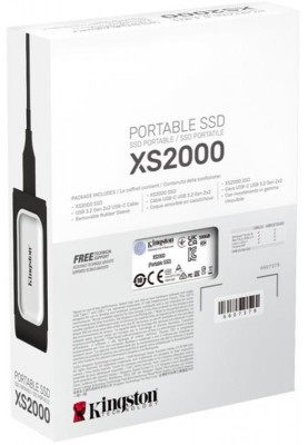 Накопичувач зовнішній SSD Portable USB 4.0ТB Kingston XS2000 Silver (SXS2000/4000G)