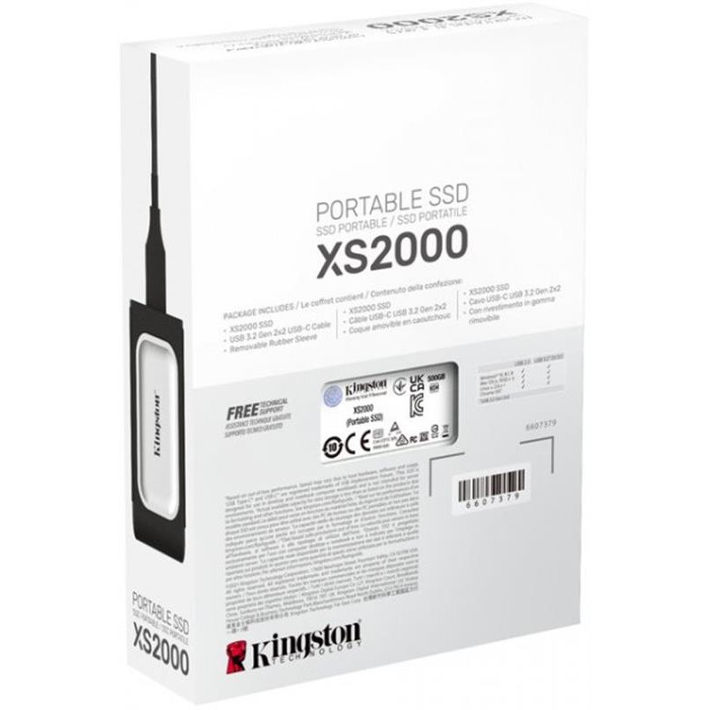 Накопичувач зовнішній SSD Portable USB  500GB Kingston XS2000 Silver (SXS2000/500G)