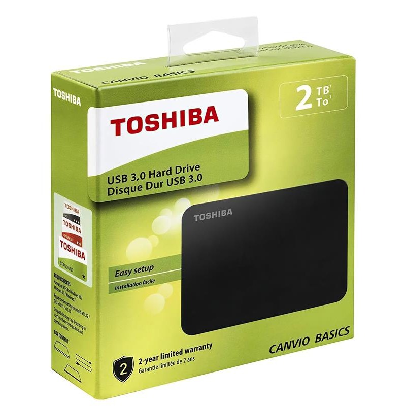 Зовнішній жорсткий диск 2.5" USB 2.0TB Toshiba Canvio Basics Black (HDTB420EK3AA)