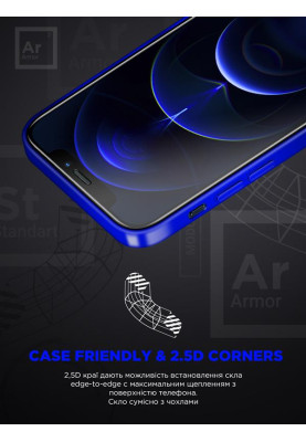 Комплект Захисне скло Armorstandart Space Black Icon для Apple iPhone 12 Pro Max + Аплікатор (ARM63249)