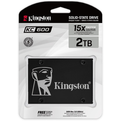 Накопичувач SSD 2TB Kingston KC600 2.5" SATAIII 3D TLC (SKC600/2048G)