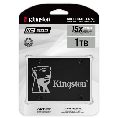 Накопичувач SSD 1TB Kingston KC600 2.5" SATAIII 3D TLC (SKC600/1024G)