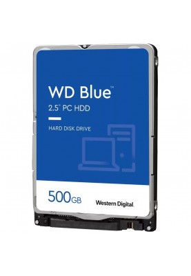 Накопичувач HDD 2.5" SATA  500GB WD Blue 5400rpm 64MB (WD5000LPZX)