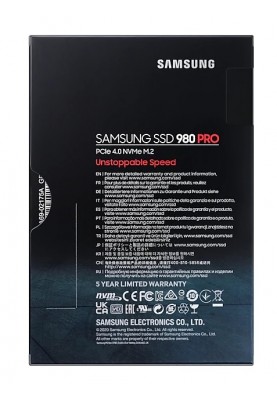 Накопичувач SSD  500GB Samsung 980 PRO M.2 PCIe 4.0 x4 NVMe V-NAND MLC (MZ-V8P500BW)