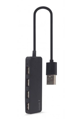 Концентратор USB Gembird 4хUSB2.0, пластик, Black (UHB-U2P4-06)
