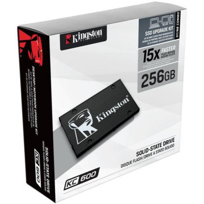 Накопичувач SSD  256GB Kingston KC600 2.5" SATAIII 3D TLC (SKC600B/256G) Bundle Box