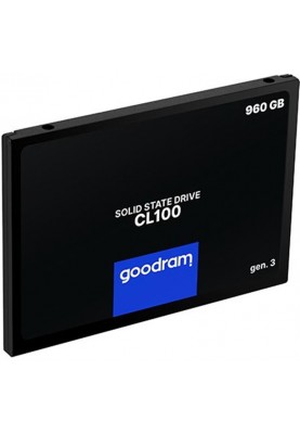 Накопичувач SSD  960GB Goodram CL100 GEN.3 2.5" SATAIII 3D TLC (SSDPR-CL100-960-G3)