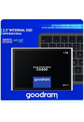 Накопичувач SSD 1ТB Goodram CX400 Gen.2 2.5" SATAIII 3D TLC (SSDPR-CX400-01T-G2)