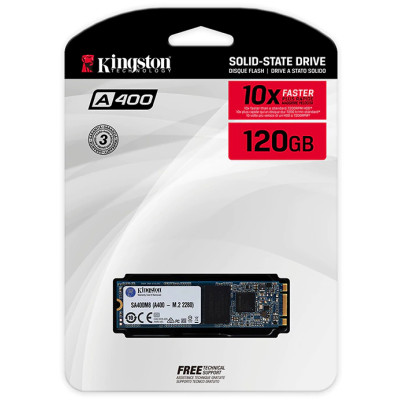 Накопичувач SSD  120GB M.2 SATA Kingston A400 M.2 2280 SATAIII TLC (SA400M8/120G)