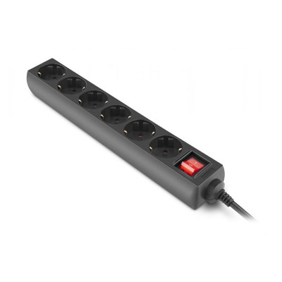 Фільтр живлення REAL-EL RS-6 Protect M 1.8м Black (EL122300032) Фільтр живлення REAL-EL RS-6 Protect M 1.8м Black (EL122300032)