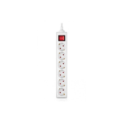 Фільтр живлення REAL-EL RS-6 Protect M 1.8м White (EL122300031) Фільтр живлення REAL-EL RS-6 Protect M 1.8м White (EL122300031)