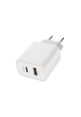 Мережевий зарядний пристрій ColorWay Power Delivery Port PPS (Type-C PD + USB QC3.0) (30W) White (CW-CHS037PD-WT)