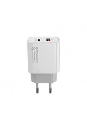 Мережевий зарядний пристрій ColorWay Power Delivery Port PPS (Type-C PD + USB QC3.0) (30W) White (CW-CHS037PD-WT)