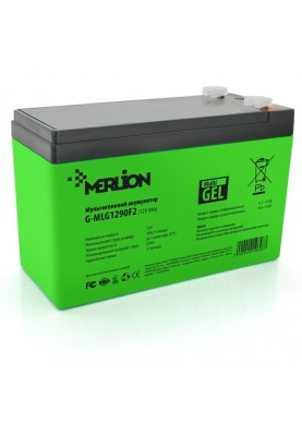 Акумуляторна батарея Merlion 12V 9AH Green (G-MLG1290F2/12648) AGM мультігель