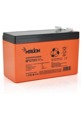 Акумуляторна батарея Merlion 12V 7.2AH Orange (GP1272F2PREMIUM/02350) AGM