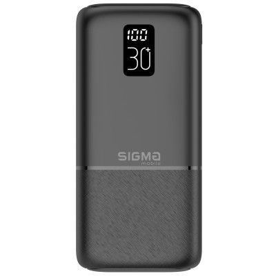 Універсальна мобільна батарея Sigma mobile X-Power SI30A3QL 30000mAh Black (4827798423912)