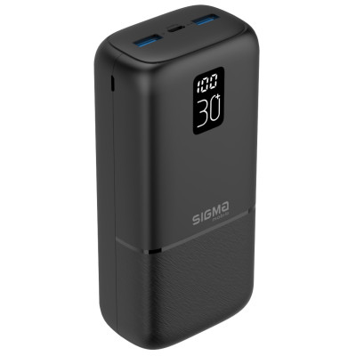 Універсальна мобільна батарея Sigma mobile X-Power SI30A3QL 30000mAh Black (4827798423912)