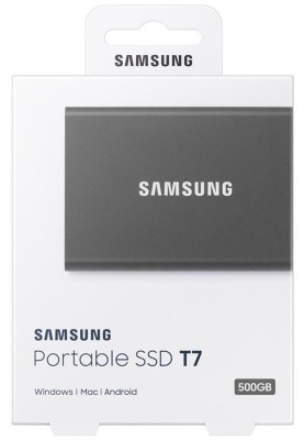 Накопичувач зовнішній SSD 2.5" USB  500GB Samsung T7 Titan Gray (MU-PC500T/WW)