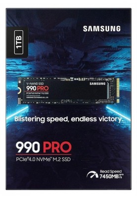 Накопичувач SSD  1ТB Samsung 990 PRO M.2 2280 PCIe 4.0 x4 NVMe V-NAND MLC (MZ-V9P1T0BW)